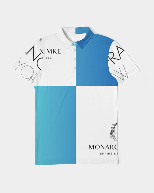 Monarch Luxury MKE - Imagine (Cortana) Men's All-Over Print Slim Fit Short Sleeve Polo