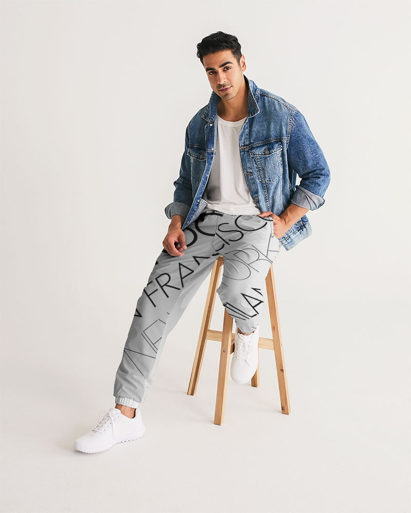 Monarch Luxury MKE - White Smoke Men's All-Over Print Track Pants