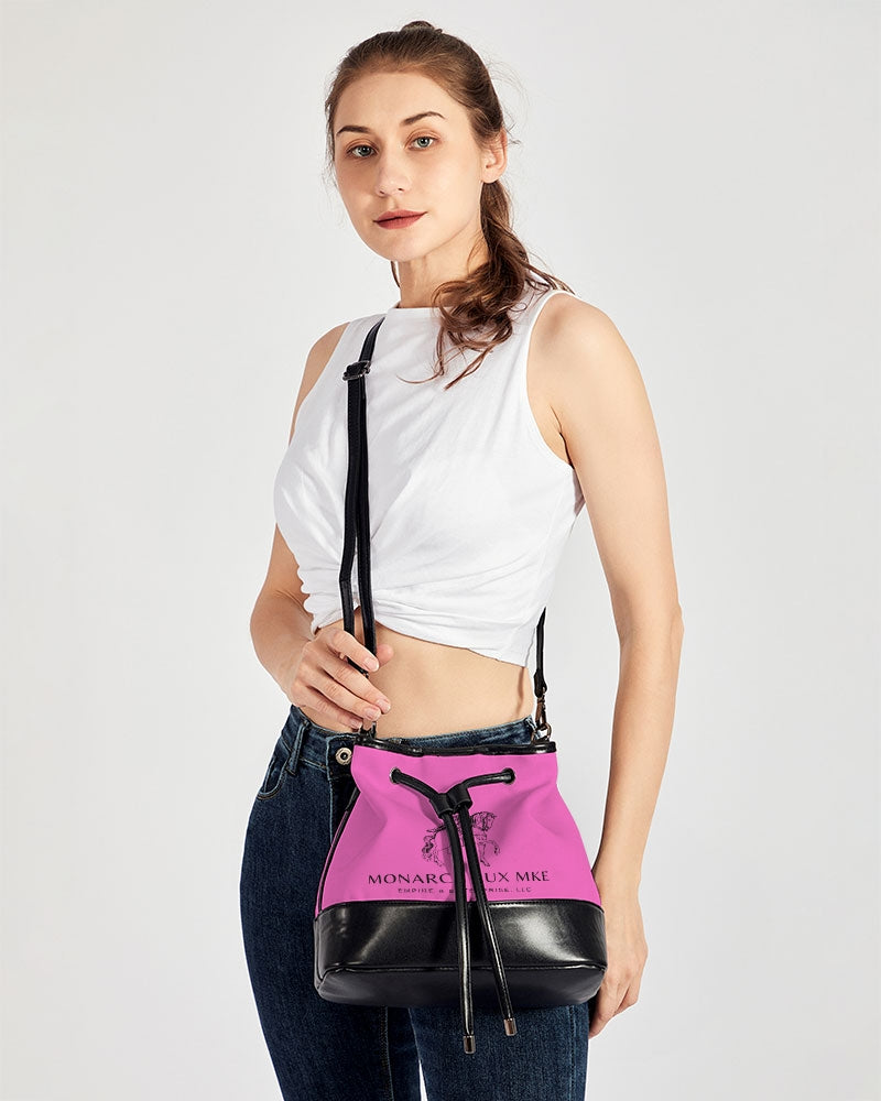 Empress Pink Mini Drawstring Bucket Bag