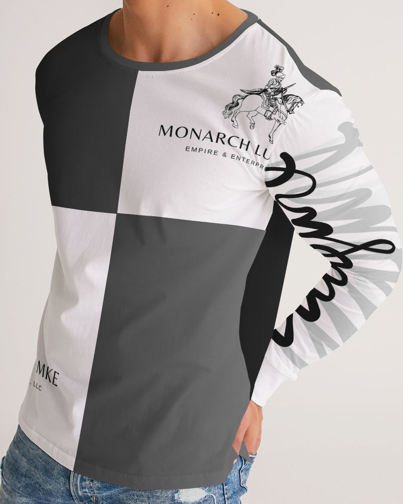 Monarch Luxury MKE - Eboni-Onyx Men's All-Over Print Long Sleeve Tee