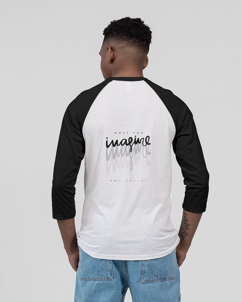 Monarch Luxury MKE - Eboni-Onyx Unisex Three-Quarter Sleeve Baseball Tee | Bella + Canvas