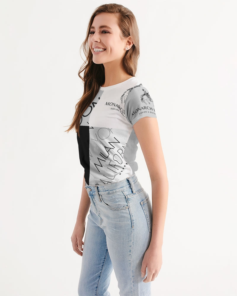 Monarch Luxury MKE - White Smoke Women's All-Over Print Tee