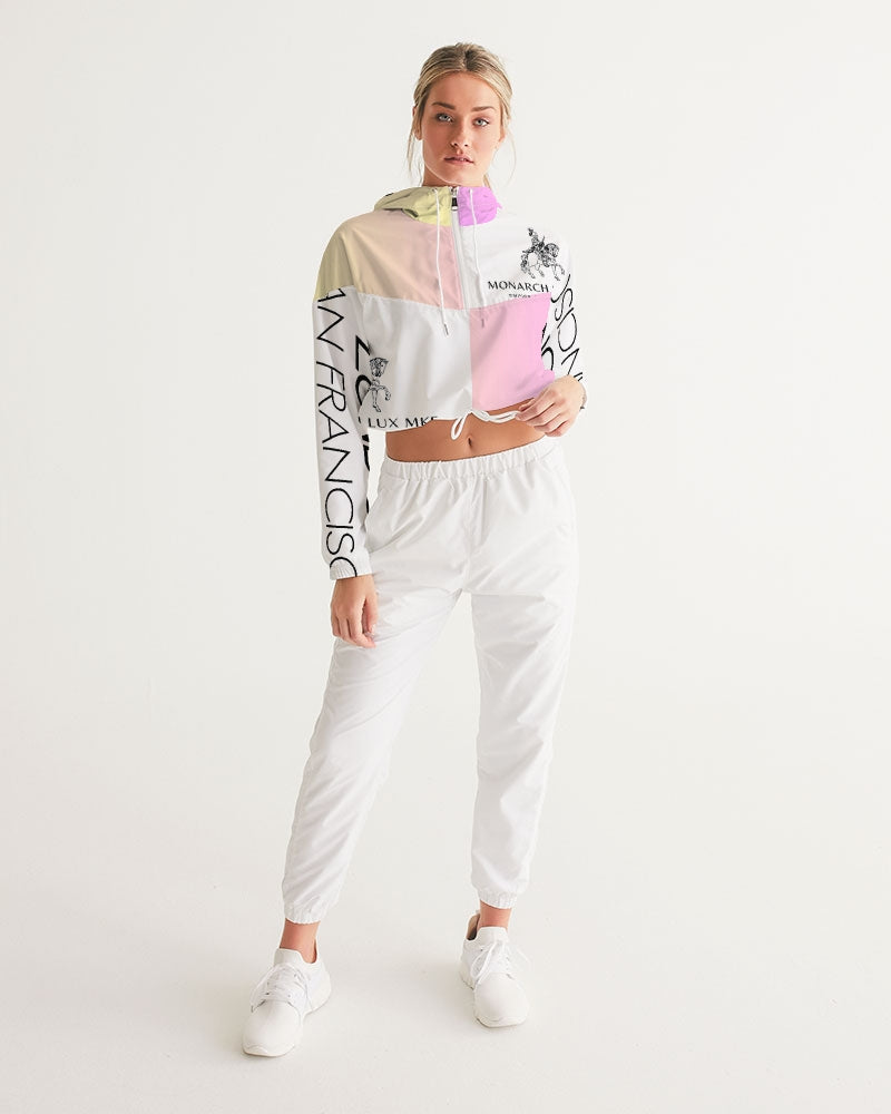 Monarch Luxury MKE - Millenial Orchid Women's All-Over Print Cropped Windbreaker