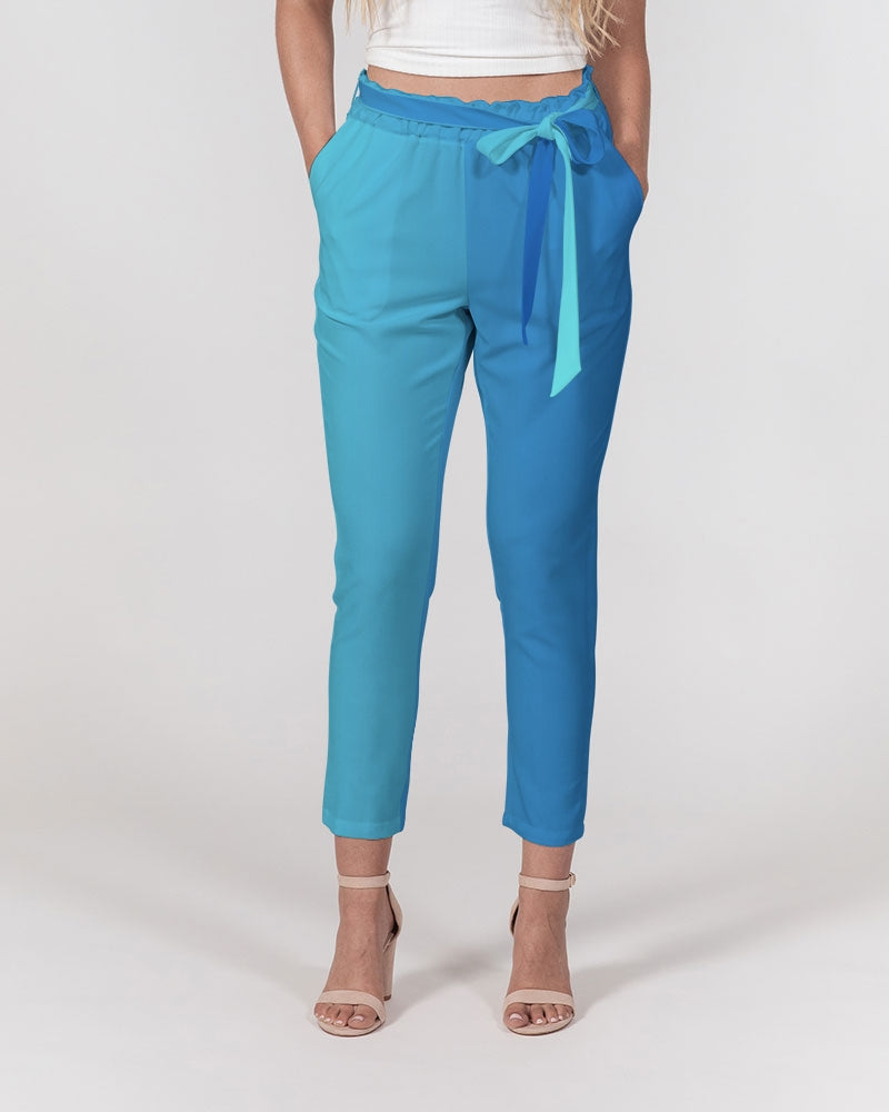 Monarch Luxury MKE - Imagine (Cortana) Women's All-Over Print Belted Tapered Pants