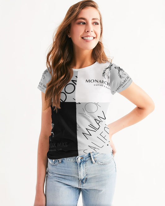 Monarch Luxury MKE - White Smoke Women's All-Over Print Tee