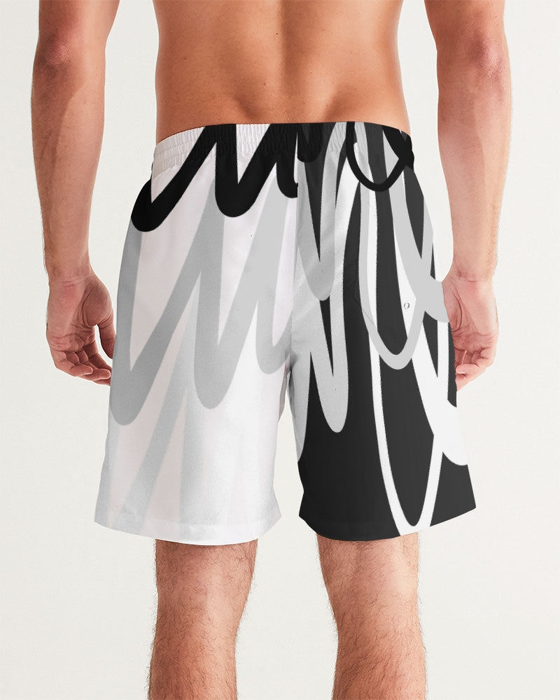 Monarch Luxury MKE - Eboni-Onyx Men's All-Over Print Swim Trunk