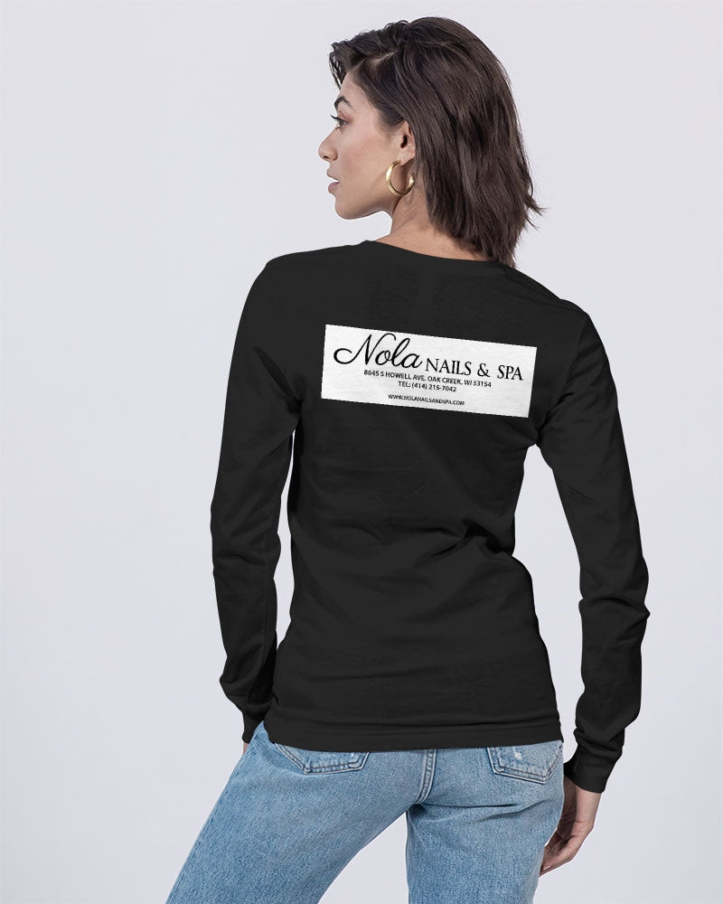 Nola Nails & Spa Unisex Jersey Long Sleeve Tee | Bella + Canvas