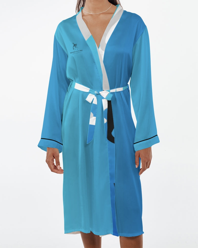 Cortana Blue Empress Women’s Satin Robe