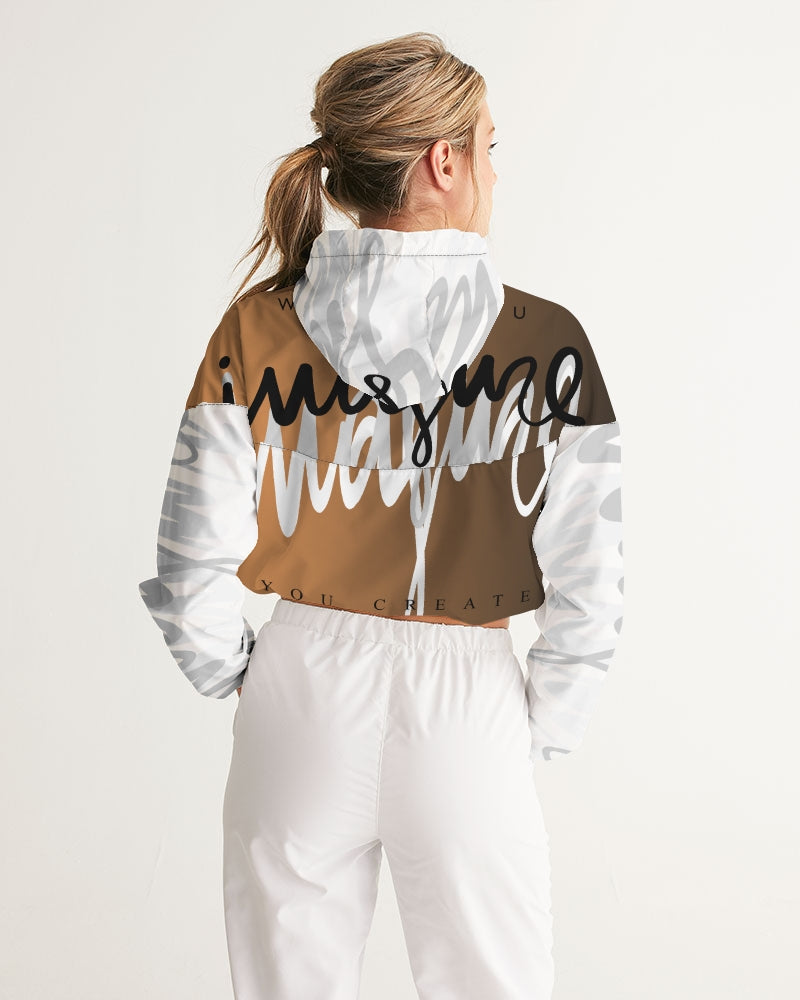 Monarch Luxury MKE - Absolute Mogul Women's All-Over Print Cropped Windbreaker