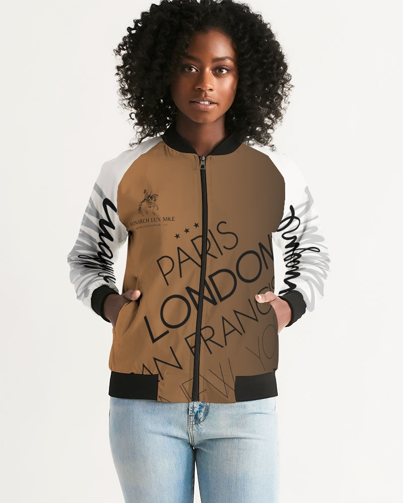 Monarch Luxury MKE - Absolute Mogul Women's All-Over Print Bomber Jacket