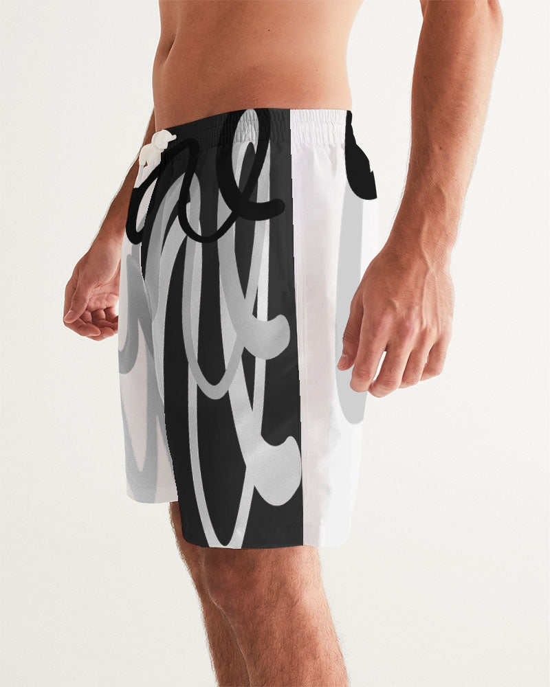 Monarch Luxury MKE - Eboni-Onyx Men's All-Over Print Swim Trunk