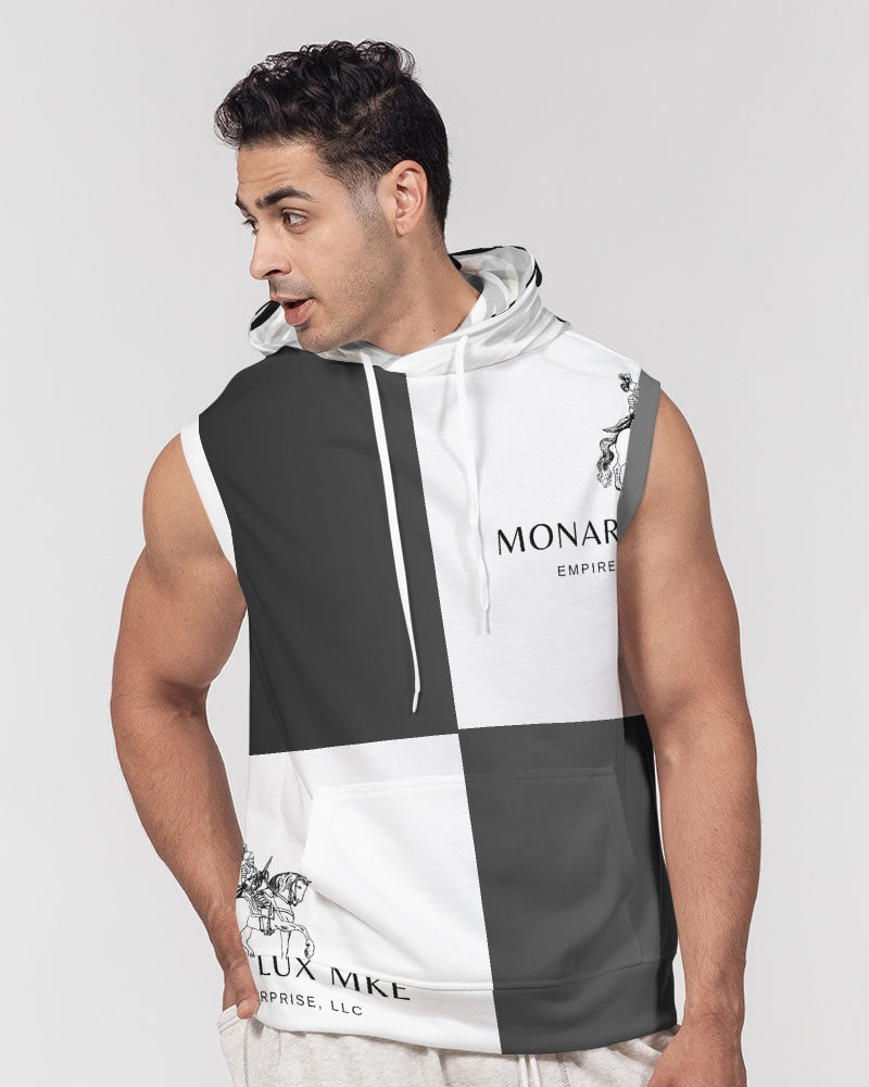 Monarch Luxury MKE - Eboni-Onyx Men's All-Over Print Heavyweight Sleeveless Hoodie