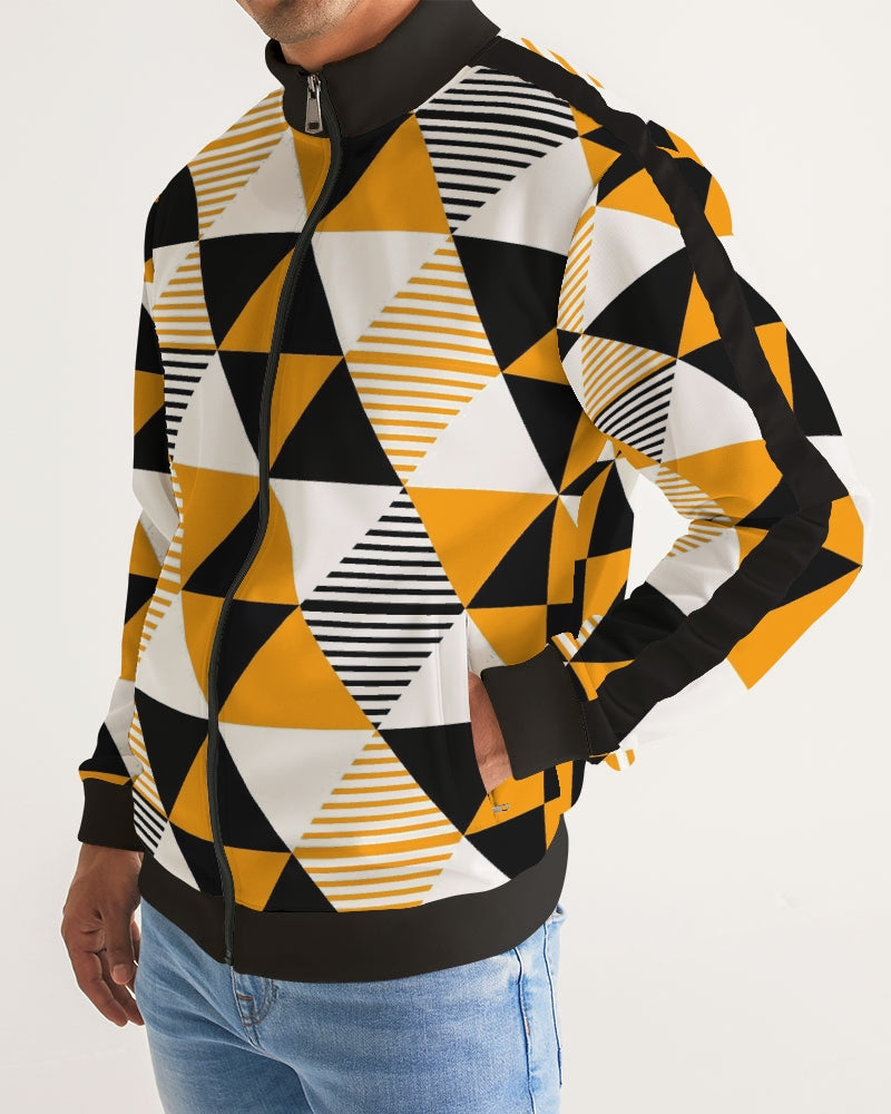 Monarch Luxury MKE - Highest Advisor Men's All-Over Print Stripe Sleeve Track Jacket