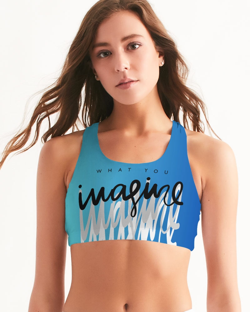 Monarch Luxury MKE - Imagine (Cortana) Women's All-Over Print Seamless Sports Bra