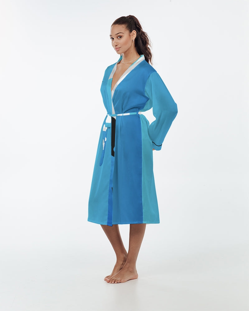 Cortana Blue Empress Women’s Satin Robe