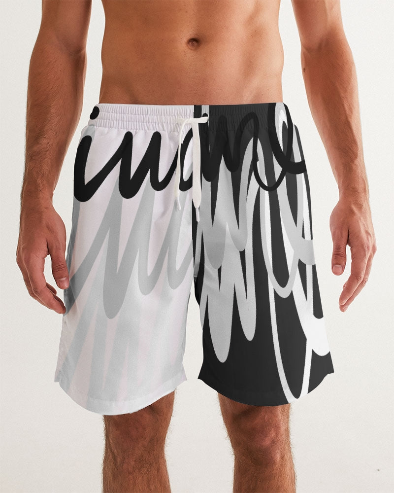 Monarch Luxury MKE - Eboni-Onyx Men's All-Over Print Swim Trunk