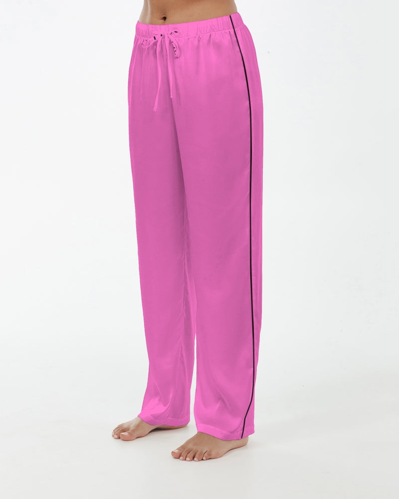 Empress Pink Women's Satin Pajama Pants