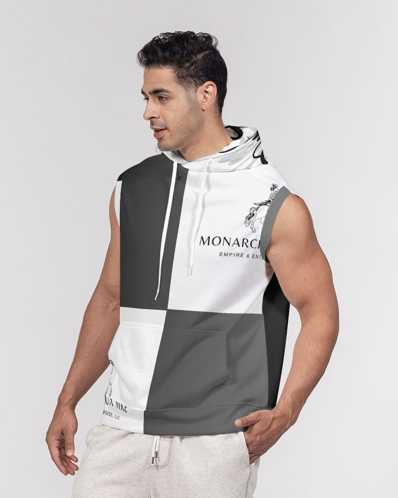 Monarch Luxury MKE - Eboni-Onyx Men's All-Over Print Heavyweight Sleeveless Hoodie