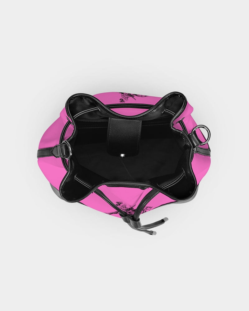 Empress Pink Mini Drawstring Bucket Bag