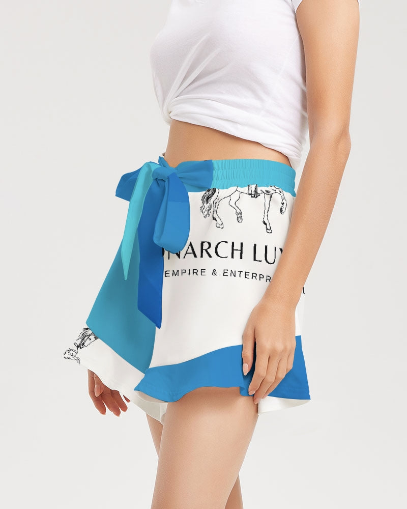 Monarch Luxury MKE - Imagine (Cortana) Women's All-Over Print Ruffle Shorts