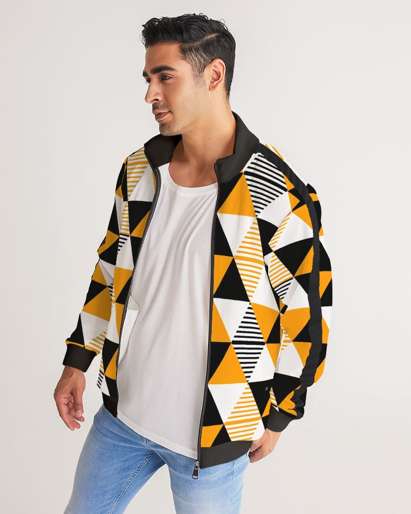 Monarch Luxury MKE - Highest Advisor Men's All-Over Print Stripe Sleeve Track Jacket